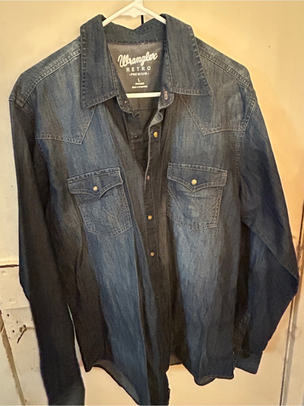 Wrangler Retro Premium Blue Denim Western Shirt Jacket PERFECT condition